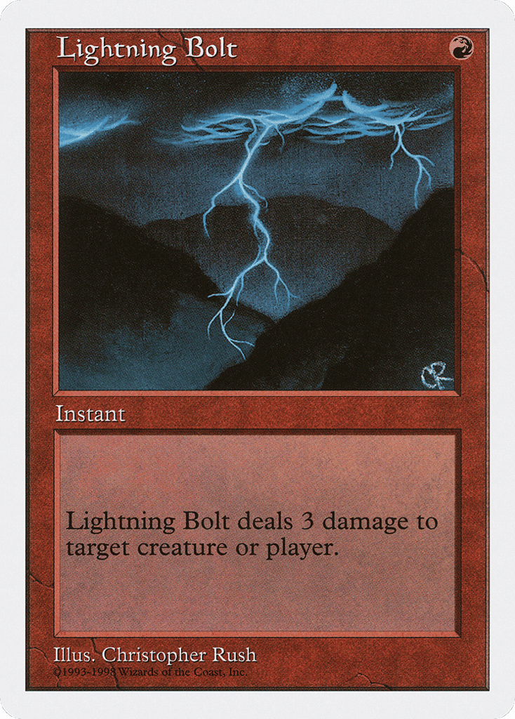 Lightning Bolt Magic: The Gathering card