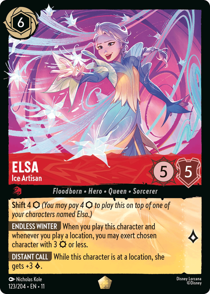 Elsa Disney Lorcana card